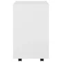 Plywood white wheeled cabinet 46x36x59 cm by vidaXL, Lockers and storage cabinets - Ref: Foro24-808467, Price: 43,58 €, Disco...