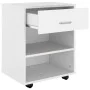 Sperrholzschrank mit Rädern weiß 46x36x59 cm von vidaXL, Schließfächer und Lagerschränke - Ref: Foro24-808467, Preis: 43,63 €...