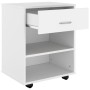 Sperrholzschrank mit Rädern weiß 46x36x59 cm von vidaXL, Schließfächer und Lagerschränke - Ref: Foro24-808467, Preis: 44,09 €...