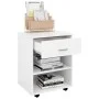 Sperrholzschrank mit Rädern weiß 46x36x59 cm von vidaXL, Schließfächer und Lagerschränke - Ref: Foro24-808467, Preis: 43,63 €...