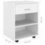 Sperrholzschrank mit Rädern weiß 46x36x59 cm von vidaXL, Schließfächer und Lagerschränke - Ref: Foro24-808467, Preis: 43,63 €...