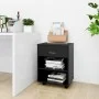 Wardrobe with wheels black plywood 46x36x59 cm by vidaXL, Lockers and storage cabinets - Ref: Foro24-808468, Price: 43,48 €, ...