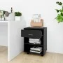 Kleiderschrank mit Rollen aus schwarzem Sperrholz, 46 x 36 x 59 cm von vidaXL, Schließfächer und Lagerschränke - Ref: Foro24-...
