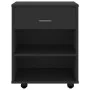 Wardrobe with wheels black plywood 46x36x59 cm by vidaXL, Lockers and storage cabinets - Ref: Foro24-808468, Price: 43,48 €, ...