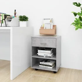 Plywood gray concrete wheeled wardrobe 46x36x59 cm by vidaXL, Lockers and storage cabinets - Ref: Foro24-808471, Price: 41,26...
