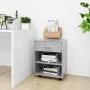 Plywood gray concrete wheeled wardrobe 46x36x59 cm by vidaXL, Lockers and storage cabinets - Ref: Foro24-808471, Price: 41,77...