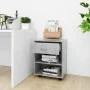 Armario ruedas madera contrachapada gris hormigón 46x36x59 cm de vidaXL, Taquillas y armarios de almacenamiento - Ref: Foro24...