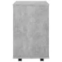 Armario ruedas madera contrachapada gris hormigón 46x36x59 cm de vidaXL, Taquillas y armarios de almacenamiento - Ref: Foro24...