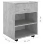 Plywood gray concrete wheeled wardrobe 46x36x59 cm by vidaXL, Lockers and storage cabinets - Ref: Foro24-808471, Price: 41,77...