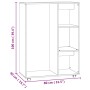 Schrank aus Sonoma-Eichenholzwerkstoff, 80 x 40 x 110 cm von vidaXL, Kleiderschränke - Ref: Foro24-808516, Preis: 75,09 €, Ra...