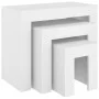 Stackable coffee tables 3 pieces white plywood by vidaXL, Coffee table - Ref: Foro24-808540, Price: 54,87 €, Discount: %