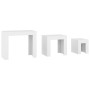 Stackable coffee tables 3 pieces white plywood by vidaXL, Coffee table - Ref: Foro24-808540, Price: 56,14 €, Discount: %
