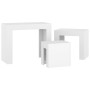 Stackable coffee tables 3 pieces white plywood by vidaXL, Coffee table - Ref: Foro24-808540, Price: 56,14 €, Discount: %