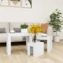 Stapelbare Couchtische 3 Stück aus weißem Sperrholz von vidaXL, Couchtisch - Ref: Foro24-808540, Preis: 54,87 €, Rabatt: %