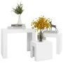 Stapelbare Couchtische 3 Stück aus weißem Sperrholz von vidaXL, Couchtisch - Ref: Foro24-808540, Preis: 54,87 €, Rabatt: %