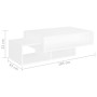 Mesa de centro madera contrachapada blanco 105x55x32 cm de vidaXL, Mesas de centro - Ref: Foro24-808522, Precio: 64,69 €, Des...