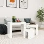 Stackable coffee tables 3 pieces glossy white plywood by vidaXL, Coffee table - Ref: Foro24-808546, Price: 60,25 €, Discount: %