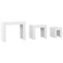 Stackable coffee tables 3 pieces glossy white plywood by vidaXL, Coffee table - Ref: Foro24-808546, Price: 58,81 €, Discount: %