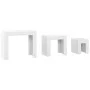 Stackable coffee tables 3 pieces glossy white plywood by vidaXL, Coffee table - Ref: Foro24-808546, Price: 60,25 €, Discount: %