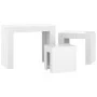 Stackable coffee tables 3 pieces glossy white plywood by vidaXL, Coffee table - Ref: Foro24-808546, Price: 60,25 €, Discount: %
