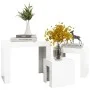 Stackable coffee tables 3 pieces glossy white plywood by vidaXL, Coffee table - Ref: Foro24-808546, Price: 60,25 €, Discount: %