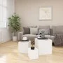 Beistelltische 3 Einheiten aus weißem Holzwerkstoff von vidaXL, Seitentische - Ref: Foro24-808585, Preis: 79,16 €, Rabatt: %
