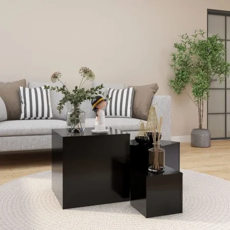 Side tables 3 units black plywood by vidaXL, Side tables - Ref: Foro24-808586, Price: 72,91 €, Discount: %