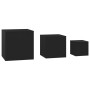 Side tables 3 units black plywood by vidaXL, Side tables - Ref: Foro24-808586, Price: 74,06 €, Discount: %