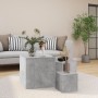 Beistelltische 3 Stück betongraue Spanplatte von vidaXL, Seitentische - Ref: Foro24-808589, Preis: 58,29 €, Rabatt: %