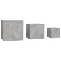 Beistelltische 3 Stück betongraue Spanplatte von vidaXL, Seitentische - Ref: Foro24-808589, Preis: 58,29 €, Rabatt: %