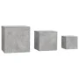 Side tables 3 pieces concrete gray chipboard by vidaXL, Side tables - Ref: Foro24-808589, Price: 57,64 €, Discount: %