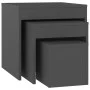 Mesas apilables 3 piezas madera contrachapada gris de vidaXL, Mesas auxiliares - Ref: Foro24-808596, Precio: 44,39 €, Descuen...