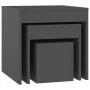 Mesas apilables 3 piezas madera contrachapada gris de vidaXL, Mesas auxiliares - Ref: Foro24-808596, Precio: 44,39 €, Descuen...