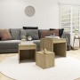 Stackable tables, 3 pieces, oak Sonoma plywood. by vidaXL, Side tables - Ref: Foro24-808597, Price: 49,31 €, Discount: %
