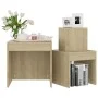 Stackable tables, 3 pieces, oak Sonoma plywood. by vidaXL, Side tables - Ref: Foro24-808597, Price: 48,93 €, Discount: %
