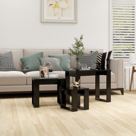 Stackable tables 3 pieces black plywood by vidaXL, Side tables - Ref: Foro24-808604, Price: 57,39 €, Discount: %