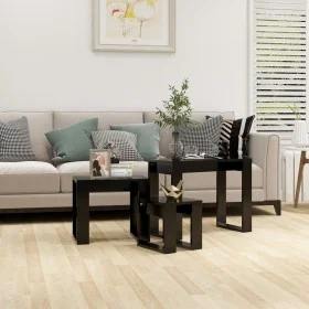 Stackable tables 3 pieces black plywood by vidaXL, Side tables - Ref: Foro24-808604, Price: 54,44 €, Discount: %
