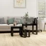 Mesas apilables 3 piezas madera contrachapada negro de vidaXL, Mesas auxiliares - Ref: Foro24-808604, Precio: 54,35 €, Descue...