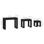 Mesas apilables 3 piezas madera contrachapada negro de vidaXL, Mesas auxiliares - Ref: Foro24-808604, Precio: 54,35 €, Descue...