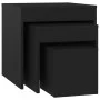 Stackable tables, 3 pieces, black plywood wood by vidaXL, Side tables - Ref: Foro24-808595, Price: 44,44 €, Discount: %