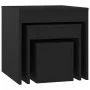 Stackable tables, 3 pieces, black plywood wood by vidaXL, Side tables - Ref: Foro24-808595, Price: 44,44 €, Discount: %