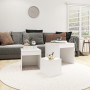 Mesas apilables 3 piezas madera contrachapada blanco de vidaXL, Mesas auxiliares - Ref: Foro24-808594, Precio: 60,77 €, Descu...