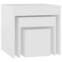 Stackable tables 3 pieces white plywood by vidaXL, Side tables - Ref: Foro24-808594, Price: 59,17 €, Discount: %