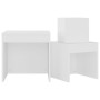 Stackable tables 3 pieces white plywood by vidaXL, Side tables - Ref: Foro24-808594, Price: 59,17 €, Discount: %