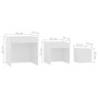 Stapelbare Tische 3 Stück aus weißem Sperrholz von vidaXL, Seitentische - Ref: Foro24-808594, Preis: 59,17 €, Rabatt: %