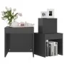 Stackable tables 3 pieces glossy gray plywood by vidaXL, Side tables - Ref: Foro24-808602, Price: 46,77 €, Discount: %