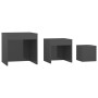 Stackable tables 3 pieces glossy gray plywood by vidaXL, Side tables - Ref: Foro24-808602, Price: 47,23 €, Discount: %