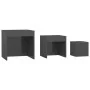 Stackable tables 3 pieces glossy gray plywood by vidaXL, Side tables - Ref: Foro24-808602, Price: 46,77 €, Discount: %