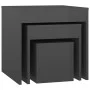 Stackable tables 3 pieces glossy gray plywood by vidaXL, Side tables - Ref: Foro24-808602, Price: 46,77 €, Discount: %