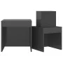 Stackable tables 3 pieces glossy gray plywood by vidaXL, Side tables - Ref: Foro24-808602, Price: 46,77 €, Discount: %